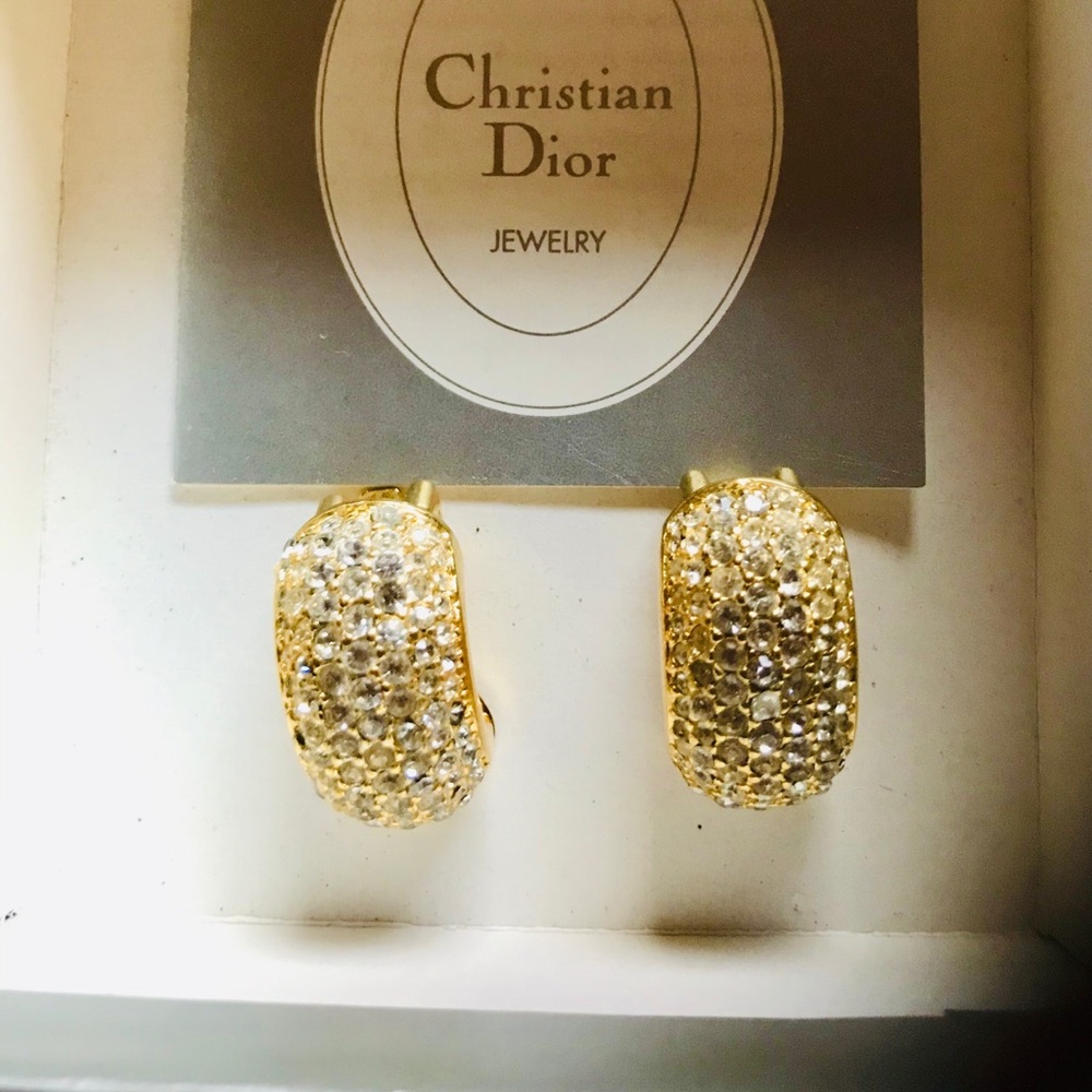 Vintage Christian Dior Swarovski crystal earrings - Picture 4 of 8